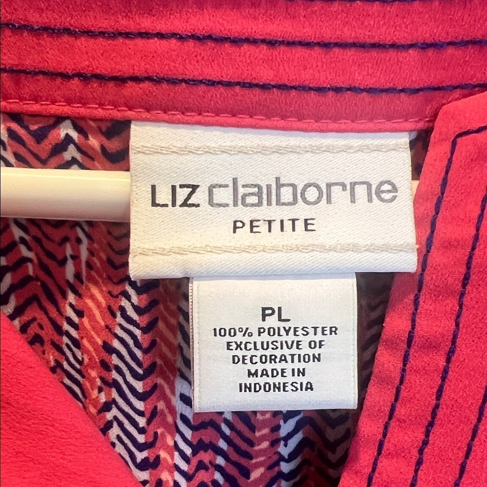 Liz Claiborne Vibrant Pink and Blue Tank Top - Picture 2 of 6